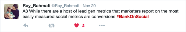 Conversion is the easiest metric to track in using social media for lead gen