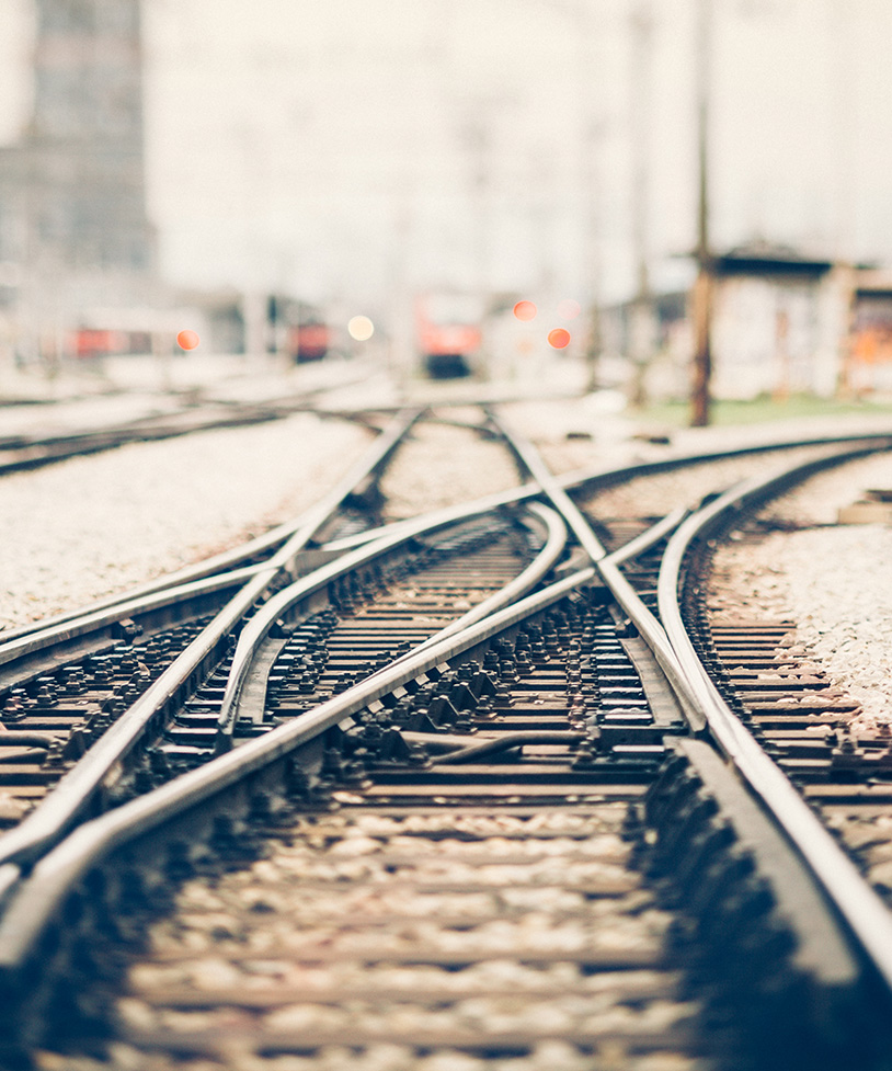 train tracks as illustrative of the links between websites.